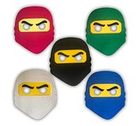 PIXEL Products Ninja-Go Felt Party Mask Set (5 Mask Set) - Perfect Party Bag fillers,Favours, Loot, Supplies