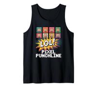 Pixel Punchline Pop Culture Retro Videojuego Camiseta sin Mangas