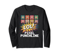 Pixel Punchline Pop Culture Retro Videojuego Manga Larga