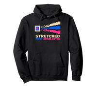 Pixel Stretch Graphic Stretched Past Resolution Sudadera con Capucha