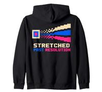 Pixel Stretch Graphic Stretched Past Resolution Sudadera con Capucha