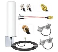 Pixelure 10-12dBi 4G LTE Antena Larga Alcance Exterior Antena Exterior Alta Gain Compatible con HuaweiZTE4G LTE Hotspot Router ModemNetgearNighthawkM1 MR1100 con conector SMA/adaptador de conector
