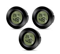 Pixelure 3PCS Pequeño Higrómetro Digital Termómetro Interior para Controlar la Temperatura y Medir la Humedad, Higrómetro Ambiente Monitor de Temperatura y Medidor Batería de Larga Duración