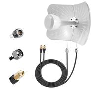 Pixelure Antena 4G LTE 5G para Exteriores de Doble Banda 22dBi Gain, 600-6000 MHz Antena Direccional Mimo, Señal Compatible Router Mimo Direccional, 2 Cables de 10M, AntenaExterna SMA/TS9