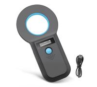 Pixelure Bluetooth Lector Chip Mascotas OLED Lector, Lector Microchip Animales, EMID/FDX-B (ISO 11784/11785) Escáner Microchip Almacenamiento de Datos Lector Chip para Animal/Mascota/Perro/Gato