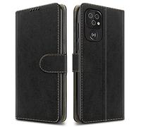 PIXFAB Funda de cuero para Doro 8100, cierre magnético, diseño de libro de protección completa, funda tipo cartera [ranuras para tarjetas] y [soporte] para Doro 8100 - negro