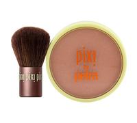 Pixi Beauty Bronzer + Kabuki | En el Color " Subtly Suntouched" | Polvo Bronceador Hidratante de Acabado Sedoso | Bronceador de Larga Duración y Pigmentación Perfecta | 10.2 g / 0,4 oz