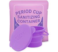 Pixie Copa de silicona plegable para esterilización menstruales Copas y Almacenamiento de su diva Copa plegable para viajes Teal