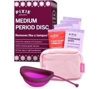 Pixie disco menstrual - Silicona 100% de grado médico - Clasificado n.º1 como el disco reutilizable más suave - Se retira como un tampón - 12 h de uso - Capacidad 5 tampones