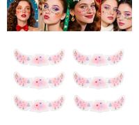 Pixie Dust Festive Christmas Face Stickers, Temporary Metallic Tattoos Stickers Sparkle Makeup Freckles Decoration, Cute Sticker Holiday Party Musical Festival Rave Accessories