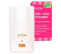 Pixie - Esterilizador de copa menstrual - Clasificado 1 para el mejor vaporizador - Mata el 99.9% de los gérmenes con vapor más limpio - Lava tu taza o disco menstrual en 3 minutos. - Interruptor de