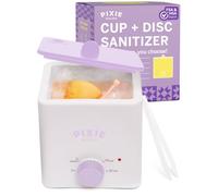 Pixie Menstrual Cup & Disc Boiler Sterilizer - Easily Clean Your Period Cup in Boiling Water! Kills 99.9% of Germs with Cleaner Solution for Feminine Care