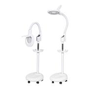Pixier Lámpara De Tatuaje Led Lámpara De Belleza Luz Fría 16X Lupa Lámpara De Pie Ceja Clavo Lámpara Puede Levantarse Con Bandeja De Almacenamiento Brillo Ajustable Base Establ
