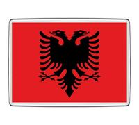 Pixly® Imán para nevera con la bandera de Albania, tamaño grande, recuerdo de Albania, recuerdo del país, novedoso imán para nevera