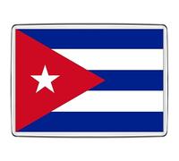 Pixly® Imán para nevera con la bandera de Cuba, tamaño grande, recuerdo cubano, recuerdo de país, novedoso, imanes para nevera
