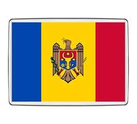 Pixly® Imán para nevera con la bandera de Moldavia, tamaño grande, recuerdo de Moldavia, recuerdo de país, novedoso imán para nevera