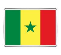 Pixly® Imán para nevera con la bandera de Senegal, tamaño grande, recuerdo senegalés, recuerdo del país, novedad, imanes para nevera, regalo