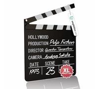 pixly Solapa de madera para decoración y filmación; tablero de clapboard para fiestas, bodas y juegos de películas; elección de 20 x 18 cm o 30 x 27 cm, decoración retro y accesorio fotográfico (30 x