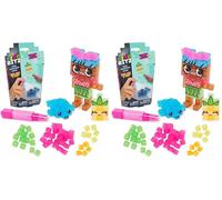 Pixobitz - Kit Manualidades NIÑOS - Pack de Creaciónes 3D 156 Cubos Transparentes Que se pegan con Agua, Adornos y Accesorios - 6064693 - Juguetes Niños 6 años + (Paquete de 2)