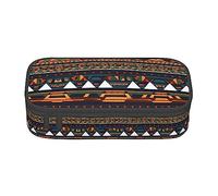 PIXOLE Caja de lápices con estampado de bandera estadounidense, estuche para lápices, estuche de papelería para escuela, oficina, estuche para lápices para adultos, Patrón étnico africano, Talla única, Organizador de bolsas