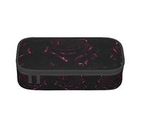 PIXOLE Caja de lápices con estampado de mono inteligente, color verde, estuche de papelería para escuela, oficina, estuche para lápices para adultos, Rosa gótica, Talla única, Organizador de bolsas