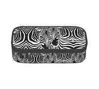 PIXOLE Caja de lápices con estampado de serpiente 3D, estuche para lápices, estuche de papelería para escuela, oficina, estuche para lápices para adultos, Abstracto Animal Cebra, Talla única, Organizador de bolsas