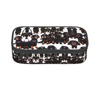 PIXOLE DNA Chain Photoes - Estuche para lápices, estuche de papelería para escuela, oficina, estuche para lápices para adultos, Dachshund Weiner Pet Dog, Talla única, Organizador de bolsas