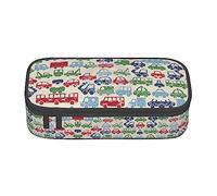 PIXOLE Estuche para lápices con estampado de elefante de dibujos animados, estuche de papelería para escuela, oficina, estuche para lápices para adultos, Coche., Talla única, Organizador de bolsas
