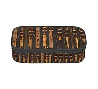 PIXOLE Estuche para lápices con estampado de leopardo y tigre animal, estuche para lápices, estuche de papelería para escuela, oficina, estuche para lápices para adultos, Jeroglífico egipcio antiguo, Talla única, Organizador de bolsas