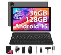 PIXPEAK Tablet 10 Pulgadas 4G LTE y 5G WiFi, Android 15.0 Octa-Core 2.0GHz, 36GB RAM, 128GB ROM(1TB Expandible), 1920 * 1200FHD, 13MP+8MP, Tablet con Teclado etc, GPS/Bluetooth, Gris