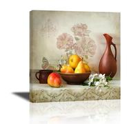 Piy Painting 1Pz Impresiones de Lienzo de Frutas, Cuadro en Lienzo Frutas Arte Mural Naturaleza Cuadros Decoracion para Sala de estar, Estudio, con Marco Interno Listo para Colgar 30x30cm