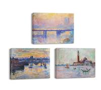 Piy Painting Arte Mural En Lienzo Fresco, Cuadros De Paisaje Natural Colorido, Reproducciones De Pinturas Famosas Del Mundo, Impresiones Artísticas Con Impresión HD Para Dormitorio, Baño, 3x 30x40 cm