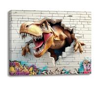 Piy Painting Arte Mural En Lienzo, Impresión En Lienzo De Animales, Cuadros En Lienzo De Dinosaurios, Póster De Dibujos Animados For Bedroom Bathroom Cafe Yoga Studio, 30x40 cm