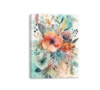 Piy Painting Cuadros de Flores, Impresiones de lienzo de flores, Cuadro en lienzo de flores en flor, Lienzos Decorativos con Marco Interior Cuadros Decoracion para Cocina Dormitorio 30x40 cm