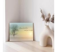 Piy Painting Impresiones En Lienzo, Lienzo Paisajes, Pinturas De Amanecer, Cuadro En Lienzo Árbol, Cuadros Murales Para Dormitorio Salón Entrada Vestíbulo Cafetería, 30x40 cm, Marco Interior