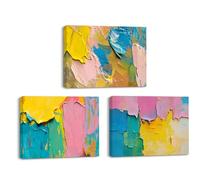 Piy Painting Moderno Cuadro En Lienzo, Coloridas Impresión Sobre Lienzo, Arte Mural De Graffiti, Lienzo Decorativo Para Pared Con Marco Integrado Fácil De Colgar Para Dormitorio, Baño, 3x 30x40 cm