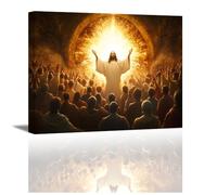 Piy Painting Religiones Arte Mural, Cuadro En Lienzo Padre Espiritual, Impresiones Sobre Lienzo, Fácil De Colgar Para Salón Cafetería Hotel Comedor, 30x40 cm, Marco Interior