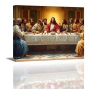 Piy Painting Reproducción De Un Cuadro Famoso, Impresión En Lienzo, La Última Cena, Jesús Cuadro En Lienzo, Arte Mural Para Salón Entrada Pasillo Cafetería Cocina, 30x40 cm