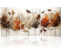 Piy Painting Set De 3 Impresiones De Lienzo Modernos Hojas de arce otoñales Cuadro En Lienzo Naturaleza Gráfica Decoracion De Pared Laminas Decorativas Cuadros Decoracion Salon Pasillo 57x40cm