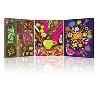 Piy Painting Set De 3 Impresiones De Lienzo Vida Colorida Cuadro En Lienzo Quadros Decoração Sala Pintura Decorativa Pintura Lienzo Decoración Pared Dormitorio Cocina Oficina Comedor Pasillo 30x40 cm