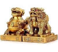 /Piyao Pure Bras States Decoration Decorations Un par de Adornos Chinos ser aplicables compatibles compatibles para Adornos para el hogar y la Oficina decoración China Collectib 426