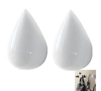 PIYYQNY Gancho Sombrero 2 Piezas Perchero Con Forma De Gota De Agua Perchero De Pared Gancho Decorativo Para Montar En La Pared Para Colgar Ropa Toallas Correas Para Perros(Blanco 80mm)