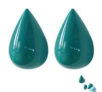 PIYYQNY Gancho Sombrero 2 Piezas Perchero De Pared Con Gota De Agua Gancho Decorativo De Pared Para Colgar Ropa Toallas Mochilas Correas Para Perros(Verde Oscuro 95mm)