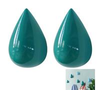 PIYYQNY Perchas Pared 2 Piezas Perchero Con Forma De Gota De Agua Perchero De Pared Gancho Decorativo Para Montar En La Pared Para Colgar Ropa Toallas Mochilas Correas Para Perros(Verde Oscuro 80mm)