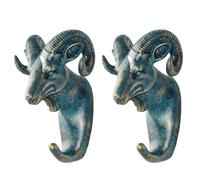 PIYYQNY Percheros Pared 2 Piezas Gancho De Dibujos Animados Perchero De Entrada De Pared Con Formas De Animales Adecuado Para Abrigos Bufandas Bolsos Toallas Llaves Sombreros(Cabra Bronce)