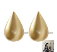 PIYYQNY Percheros Pared 2 Piezas Perchero Con Forma De Gota De Agua Perchero De Pared Gancho Decorativo Montado En La Pared Para Colgar Ropa Toallas Mochilas Correas Para Perros(Oro 80mm)
