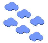 PIYYQNY Pomos Armario 6 Piezas Tirador Para Habitación Infantil Pomo De Cajón Azul Claro Silicona Anticolisión Apto Para Dormitorio Puerta De Armario Tocador Decoración Del Hogar (Nube De 55mm)