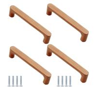 PIYYQNY Tiradores Armarios 4 Piezas Manijas De Puertas De Gabinete De Madera Manijas De Cajones Y Gabinetes Para Guardarropas Cajones De Vinotecas Decoración De Interiores Del Hogar(Haya 160mm)