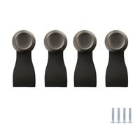 PIYYQNY Tiradores Armarios 4 Piezas Tiradores De Cuero Para Cajones Tiradores De Cuero Para Puertas De Armarios De Cocina Para Habitaciones De Niños Baños Tocadores(Gris Negro 70mm)