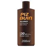 PIZ BUIN Allergy Sun Sensitive Skin Lotion FPS 30 (200 ml), protector solar corporal con FP30, protección solar alta para pieles sensibles, loción corporal con filtros UVA/UVB